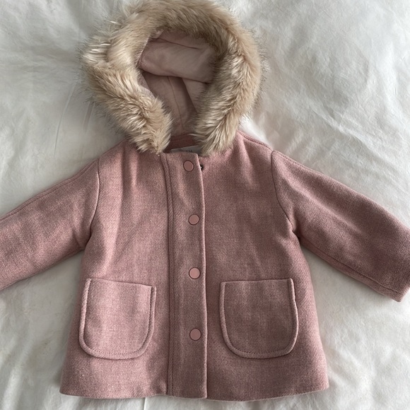 Zara Coat with Faux Fur Hood - Picture 6 of 7